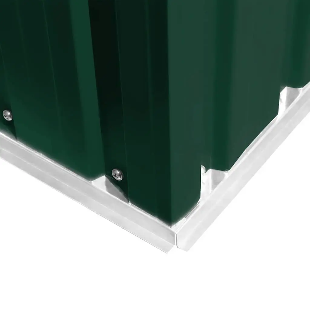 Metal Garden Storage Shed Green Outdoor Structures Double Sliding Doors