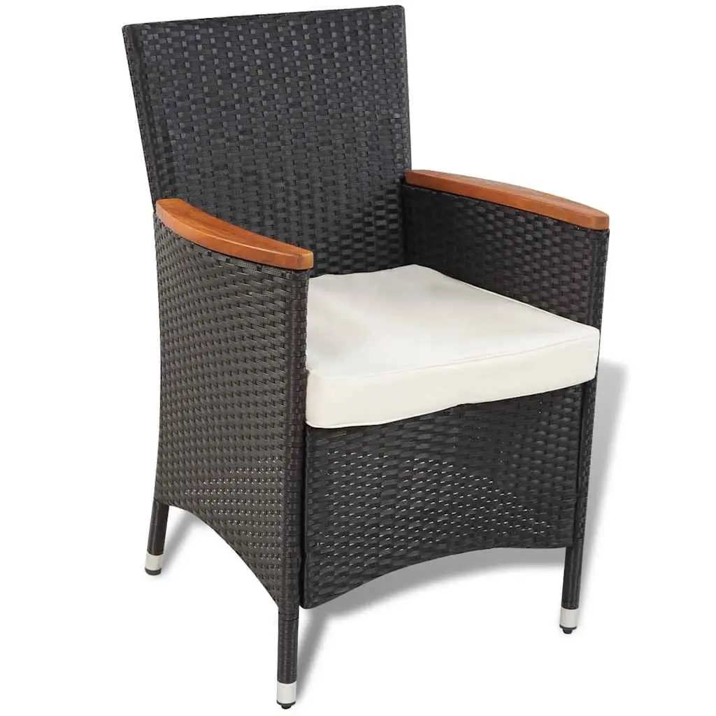 Outdoor Dining Set 9 Piece Poly Rattan Table Chairs Cushions Garden Patio