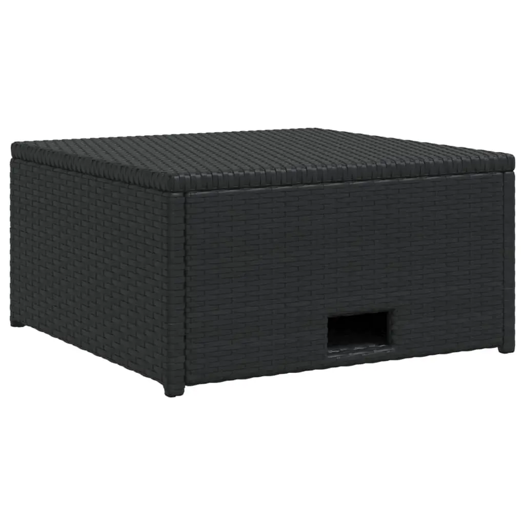 4 Piece Garden Lounge Set Outdoor Furniture Weather-resistant PE Rattan Sofa with Cushions Black