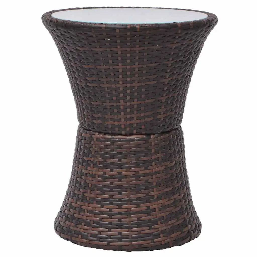 3 Piece Bistro Set Outdoor Garden Patio Furniture Rattan Table Chairs Cushions