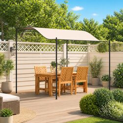 Outdoor Gazebo Canopy Cream White Garden Shelter Backyard Party Picnic Camping
