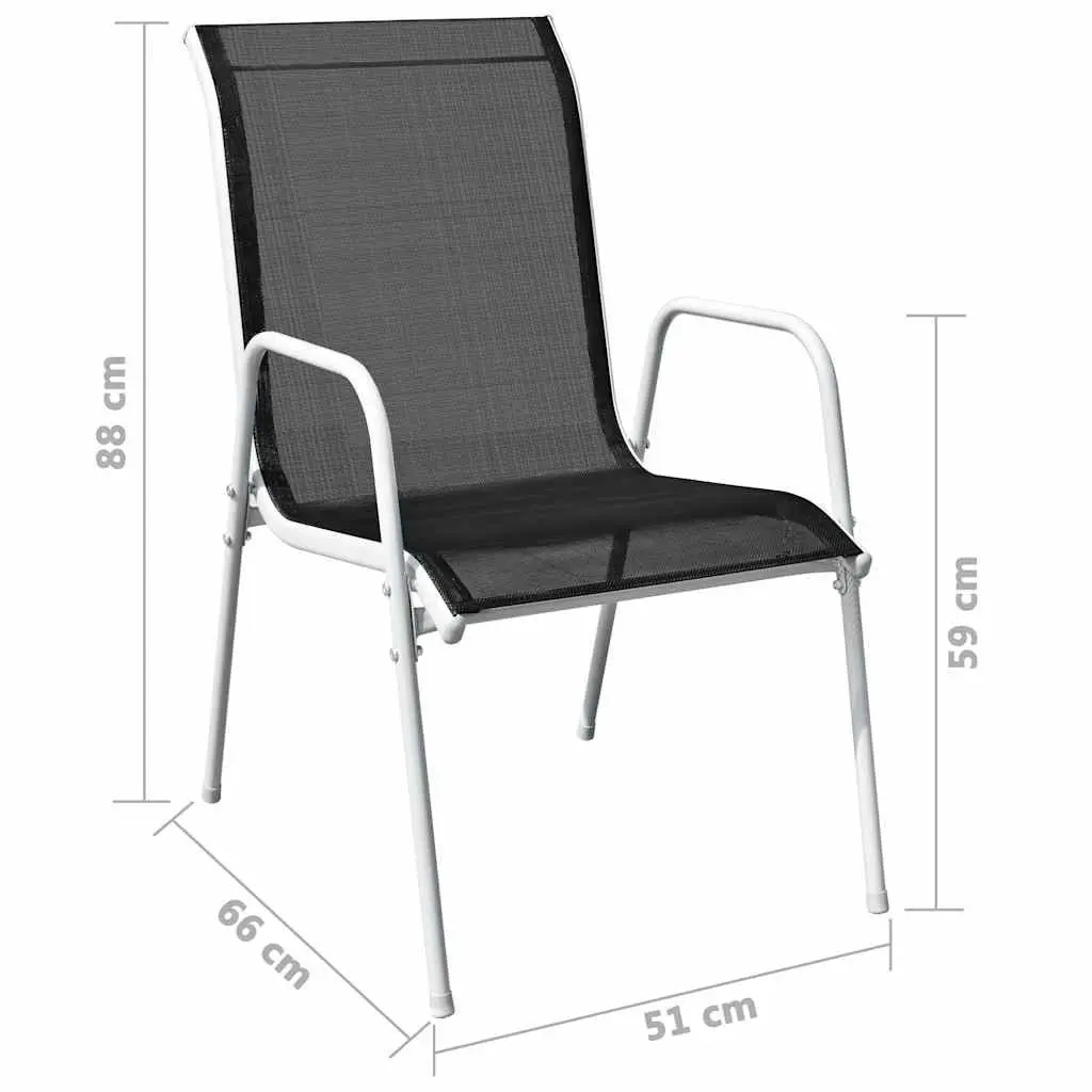 3 Piece Bistro Set Outdoor Garden Furniture Weather Resistant Steel Frame Grey