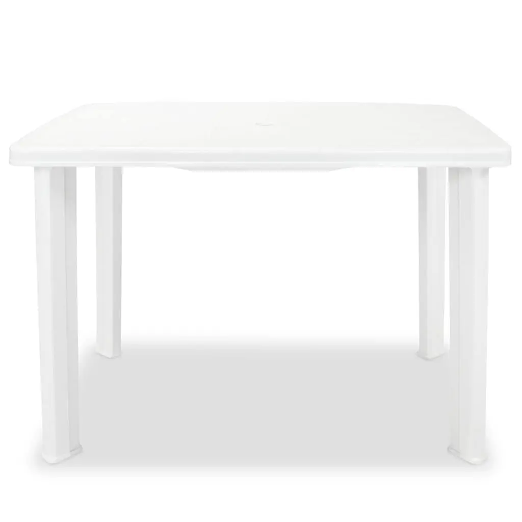 Outdoor Garden Table Weather-Resistant Plastic 101x68x72cm White