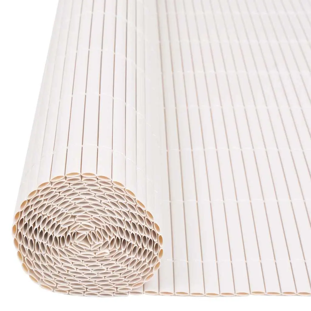 Garden Fence Panel Double-Sided 90x300 cm White Weather-Resistant PVC Outdoor Windbreak