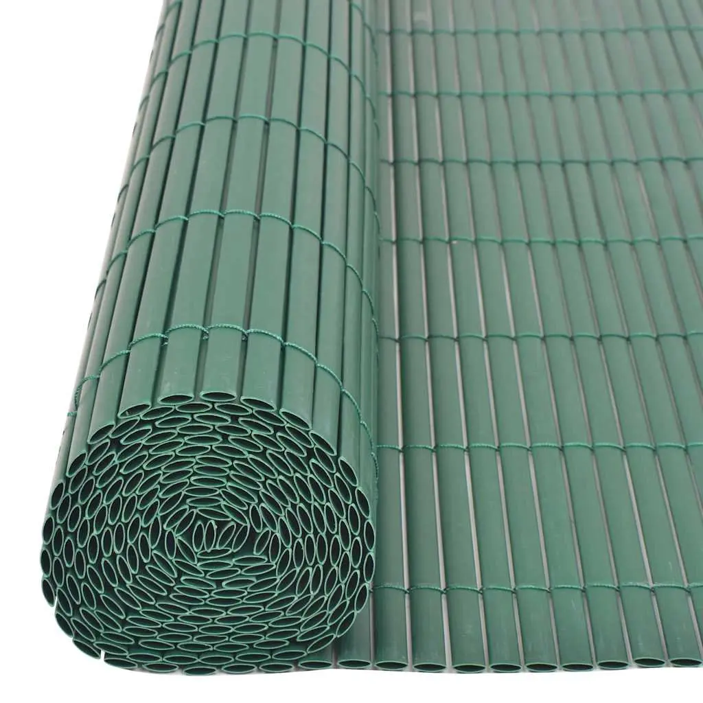 Garden Fence Panel Outdoor Privacy Barrier 150 x 500 cm Green PVC Enclosure