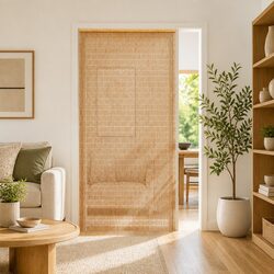 Bamboo Door Curtain Brown 120x220 cm Insect Screen Privacy Window Decor