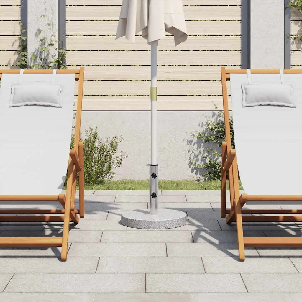 Granite Parasol Base Round 20 kg Grey Outdoor Umbrella Holder Stable Holder