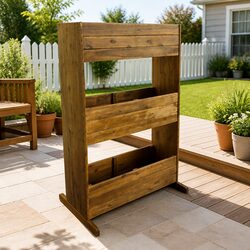 3-Tier Garden Raised Bed Planter Wooden Outdoor Flower Plant Container Box