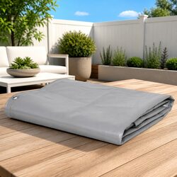 Heavy-Duty Tarpaulin 650 g/m² 4x5 m Grey Cover Garden Furniture Trailer Boat