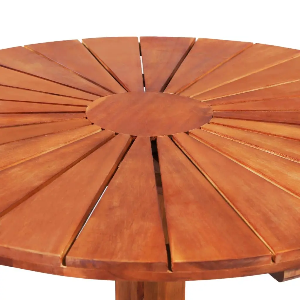 Bistro Table Solid Wood Pedestal 70x70cm Brown