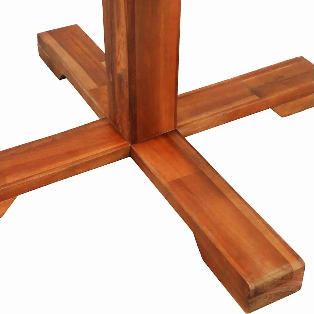 Bistro Table Solid Wood Pedestal 70x70cm Brown