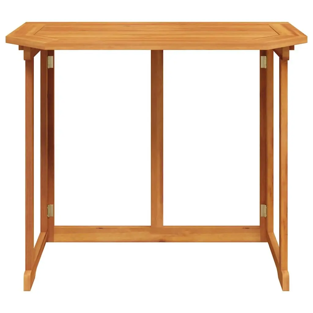 Outdoor Bistro Table Solid Acacia Wood Foldable Brown 90 x 50 x 75 cm