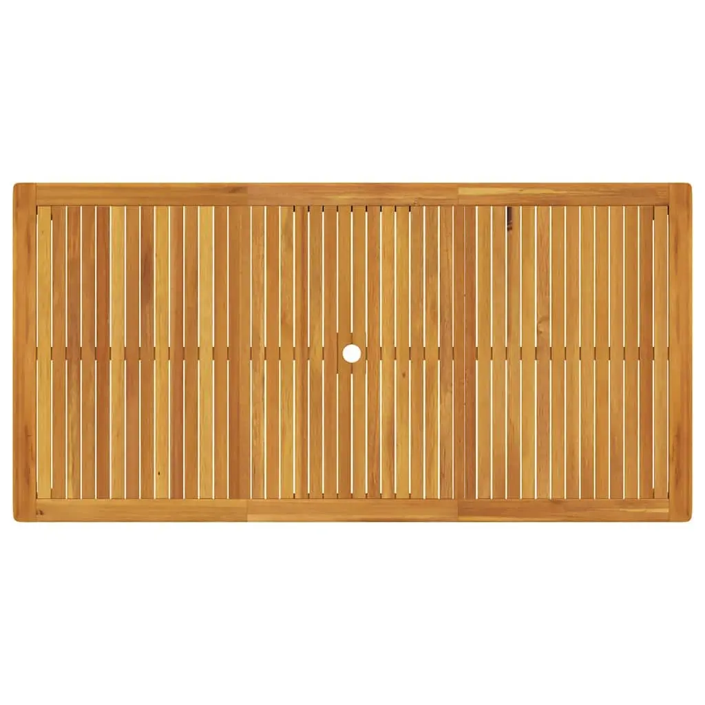 Outdoor Dining Table Solid Wood Brown 200x100cm