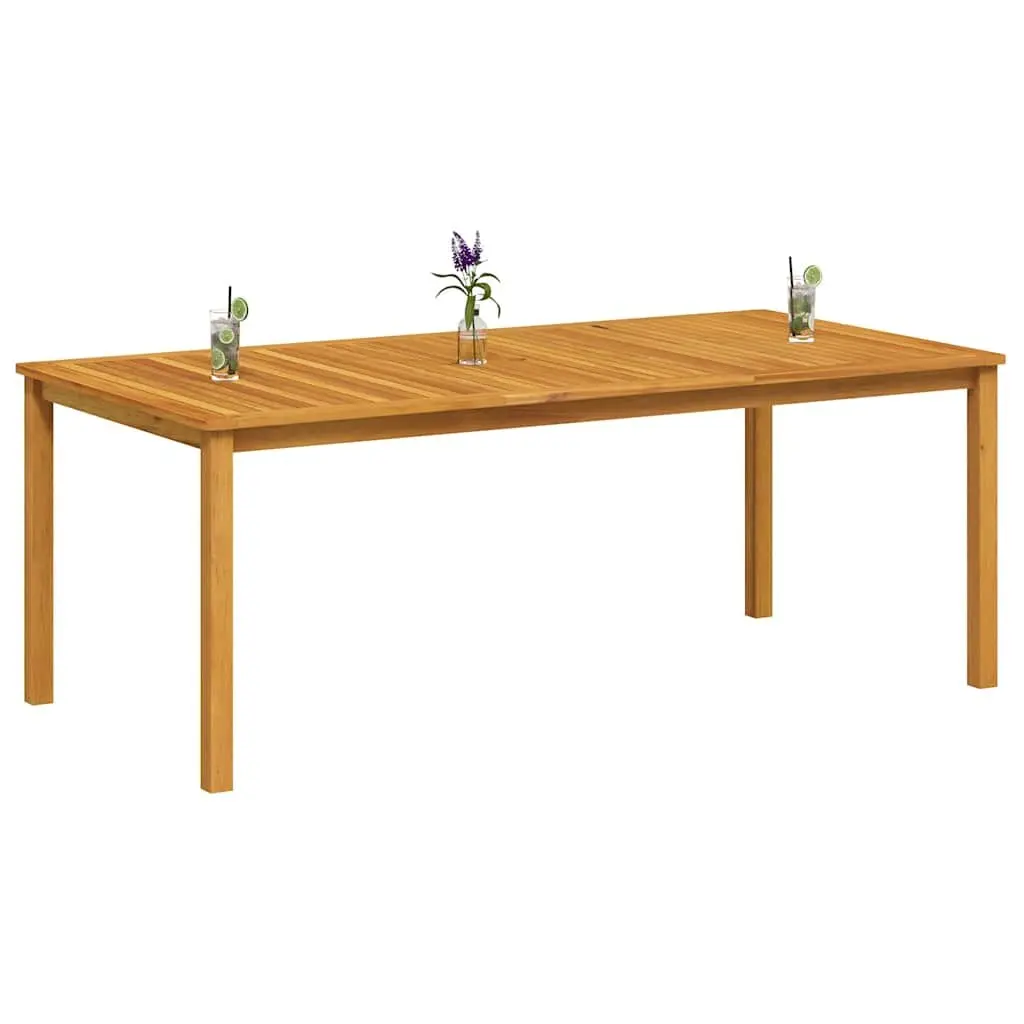 Outdoor Dining Table Solid Wood Brown 200x100cm