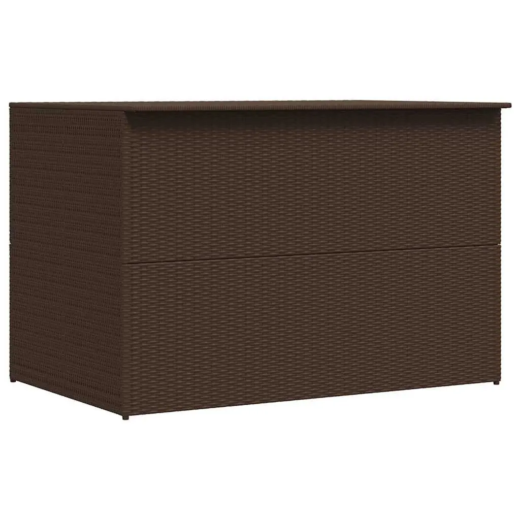 Outdoor Storage Box Weather-Resistant Poly Rattan Brown 150 x 100 x 100 cm
