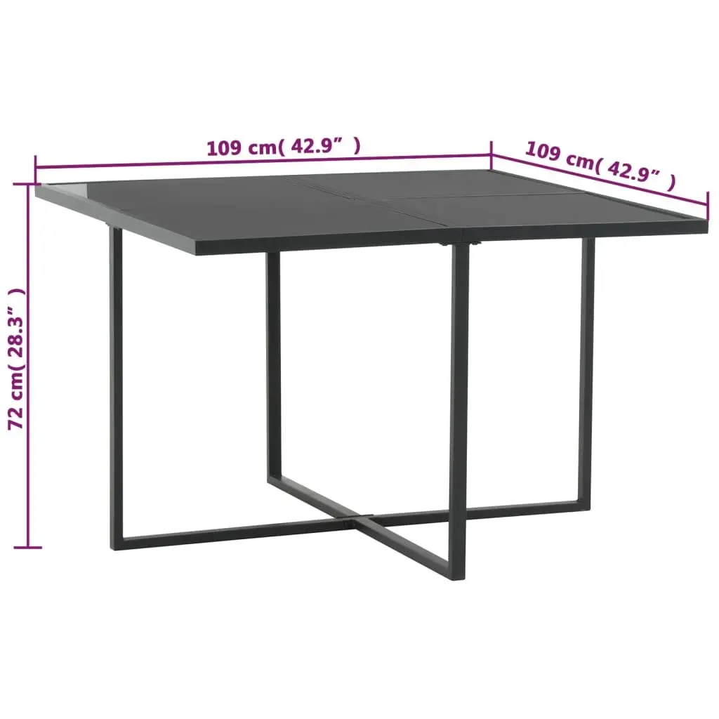 Outdoor Dining Set 5 Piece Garden Furniture Black Poly Rattan Table Chairs
