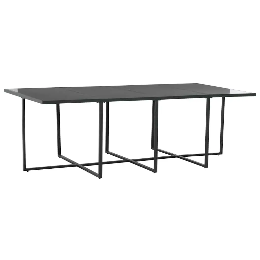 Outdoor Dining Set 9 Piece Garden Furniture Black Poly Rattan Table Chairs