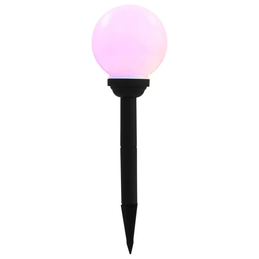 Outdoor Solar LED Spherical Lamps Colour Changing 15cm 4 Piece