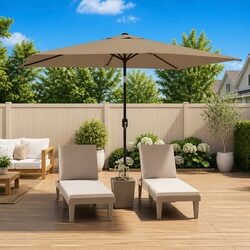 Garden Parasol 300x200cm Outdoor Shade Canopy UV Protection Patio Tilt Umbrella