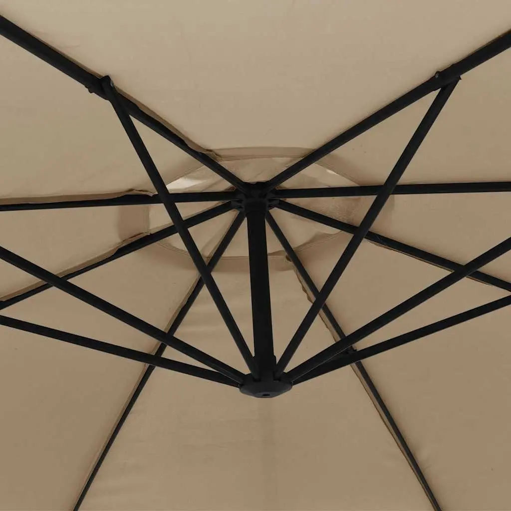 Cantilever Garden Parasol Outdoor Hanging Umbrella UV Protective 350cm Taupe