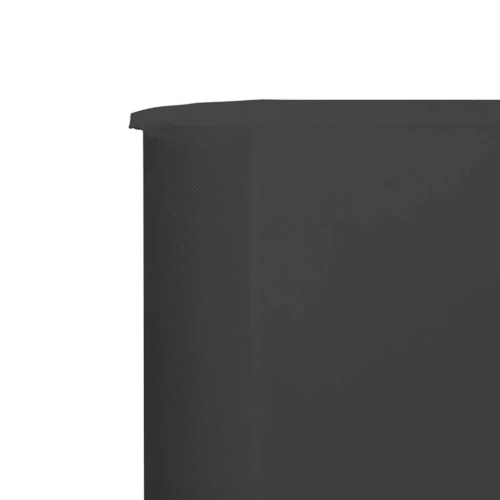 Folding Wind Screen 3-Panel Outdoor Shelter Fabric 400x120 cm Anthracite