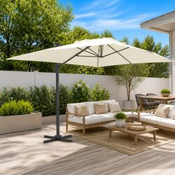 Cantilever Garden Parasol 400x300 cm Hanging Umbrella Outdoor Shade UV