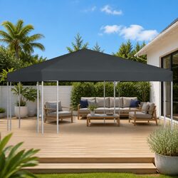 Gazebo Top Cover 3x3m Grey Outdoor Canopy Roof Replacement Sunshade Waterproof