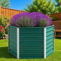 Garden Raised Bed Planter Box Metal Steel Outdoor Vegetables Flowers Herbs Patio
