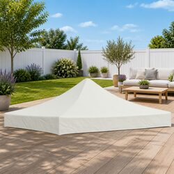 Party Tent Roof 3x3 m Cream Replacement Canopy Top for Pop Up Gazebo Frame