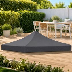 Party Tent Canopy Roof 3x3m Anthracite Oxford Fabric Replacement Top