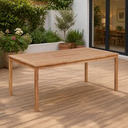 Garden Dining Table 200x100x77cm Solid Teak Wood Outdoor Patio Furniture Brown