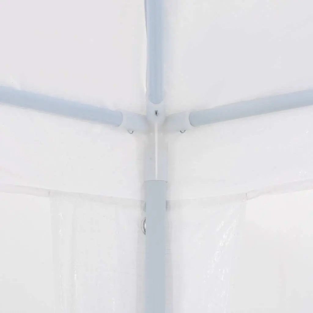 Party Tent Outdoor Gazebo 3x4m White UV and Water Resistant Polyethylene with Rust Resistant Steel Frame