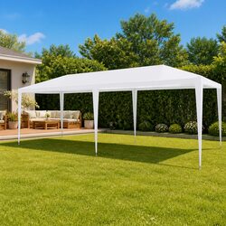 Party Tent 3x6 m Outdoor Canopy Gazebo Garden Event Marquee White Shelter