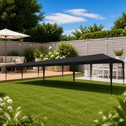 Party Tent 3x12 m Outdoor Canopy Gazebo Anthracite Garden Shelter Marquee