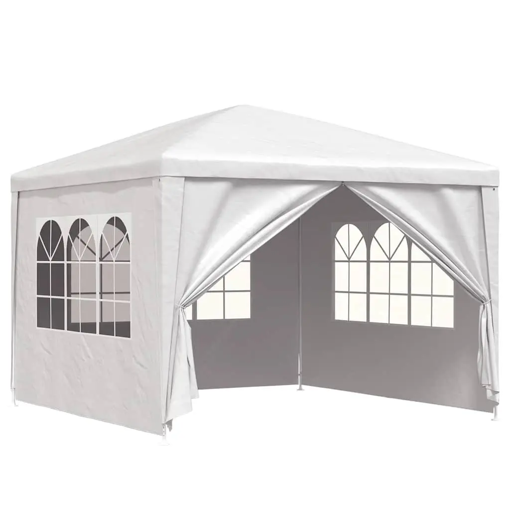Party Tent Outdoor Canopy 3x3 m White UV Water Resistant Polyethylene Steel Frame