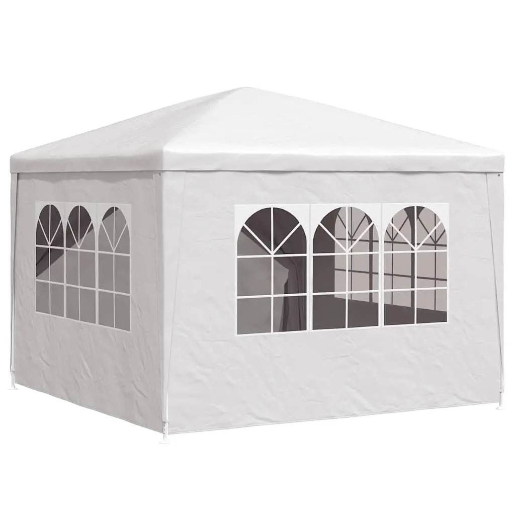 Party Tent Outdoor Canopy 3x3 m White UV Water Resistant Polyethylene Steel Frame