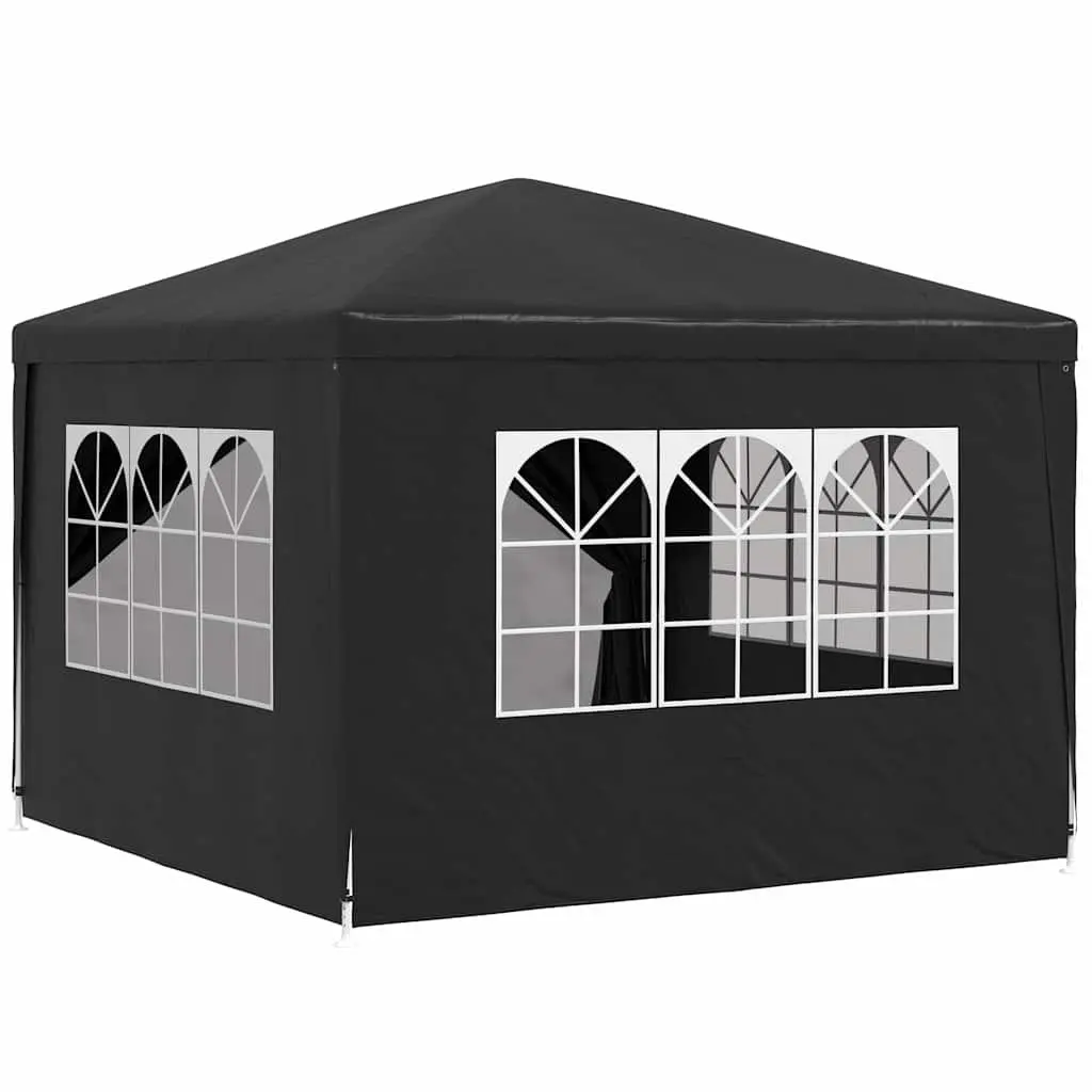 Party Tent Outdoor Gazebo 3x3m Anthracite with Side Panels and Door
