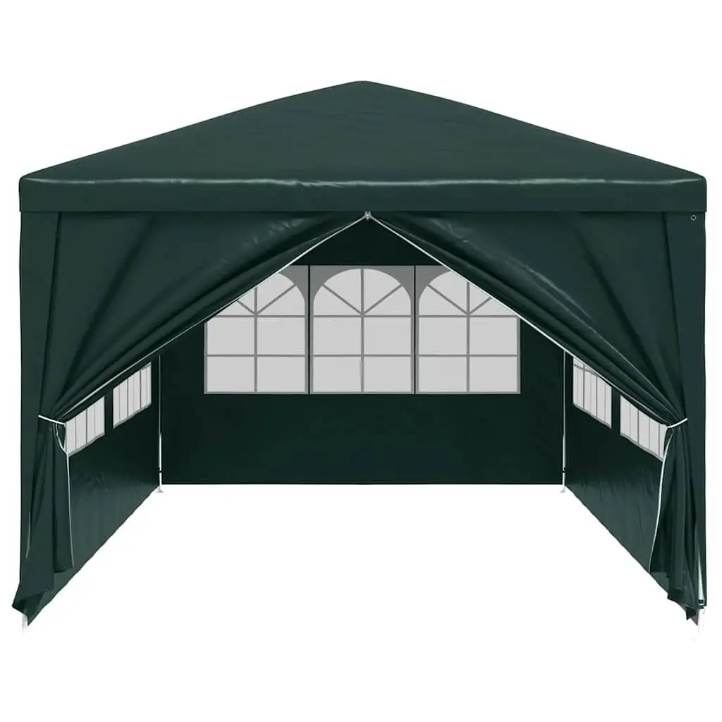 Party Tent Green Outdoor Gazebo 3x6m UV and Water Resistant Polyethylene with Side Panels