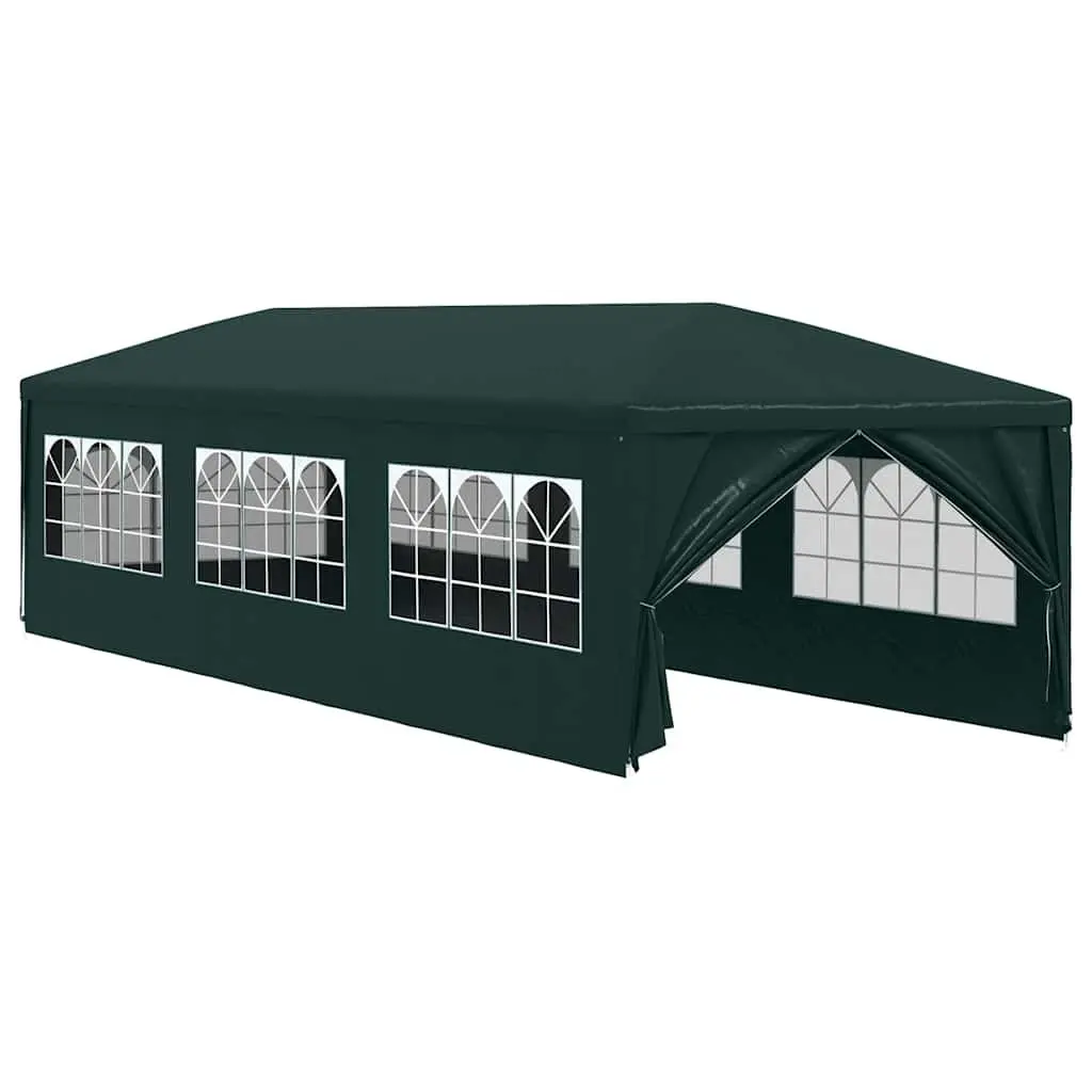 Party Tent UV and Water Resistant 3x9m Green Outdoor Canopy Gazebo with Side Panels and Door
