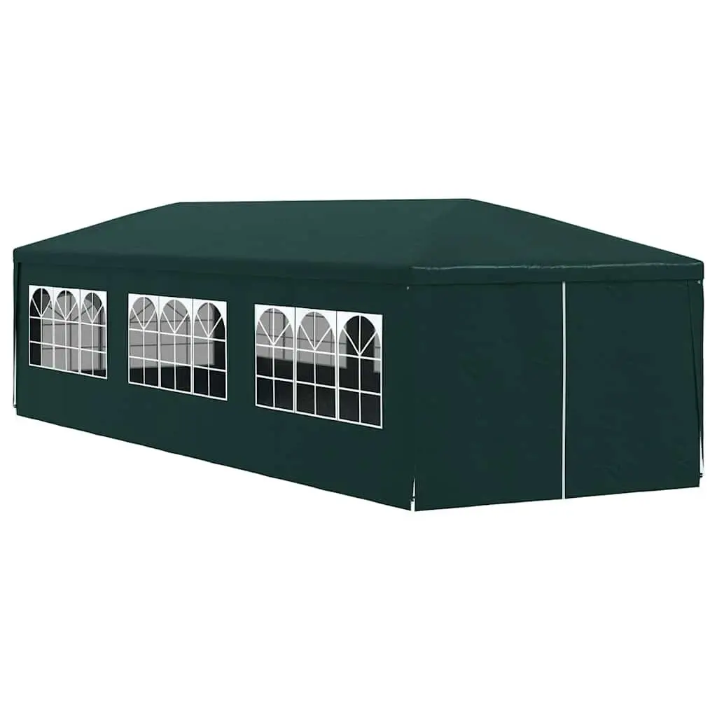 Party Tent UV and Water Resistant 3x9m Green Outdoor Canopy Gazebo with Side Panels and Door