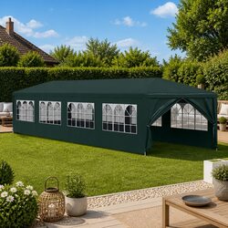 Party Tent Marquee 3x12m Outdoor Garden Canopy Gazebo Green Pavilion Shelter
