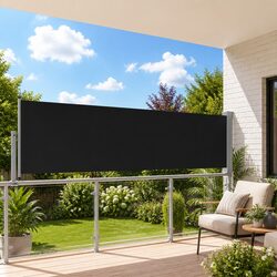 Patio Retractable Side Awning 100 x 300 cm Outdoor Privacy Screen Sunshade