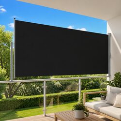 Patio Retractable Side Awning 160 x 300 cm Outdoor Garden Balcony Privacy Screen