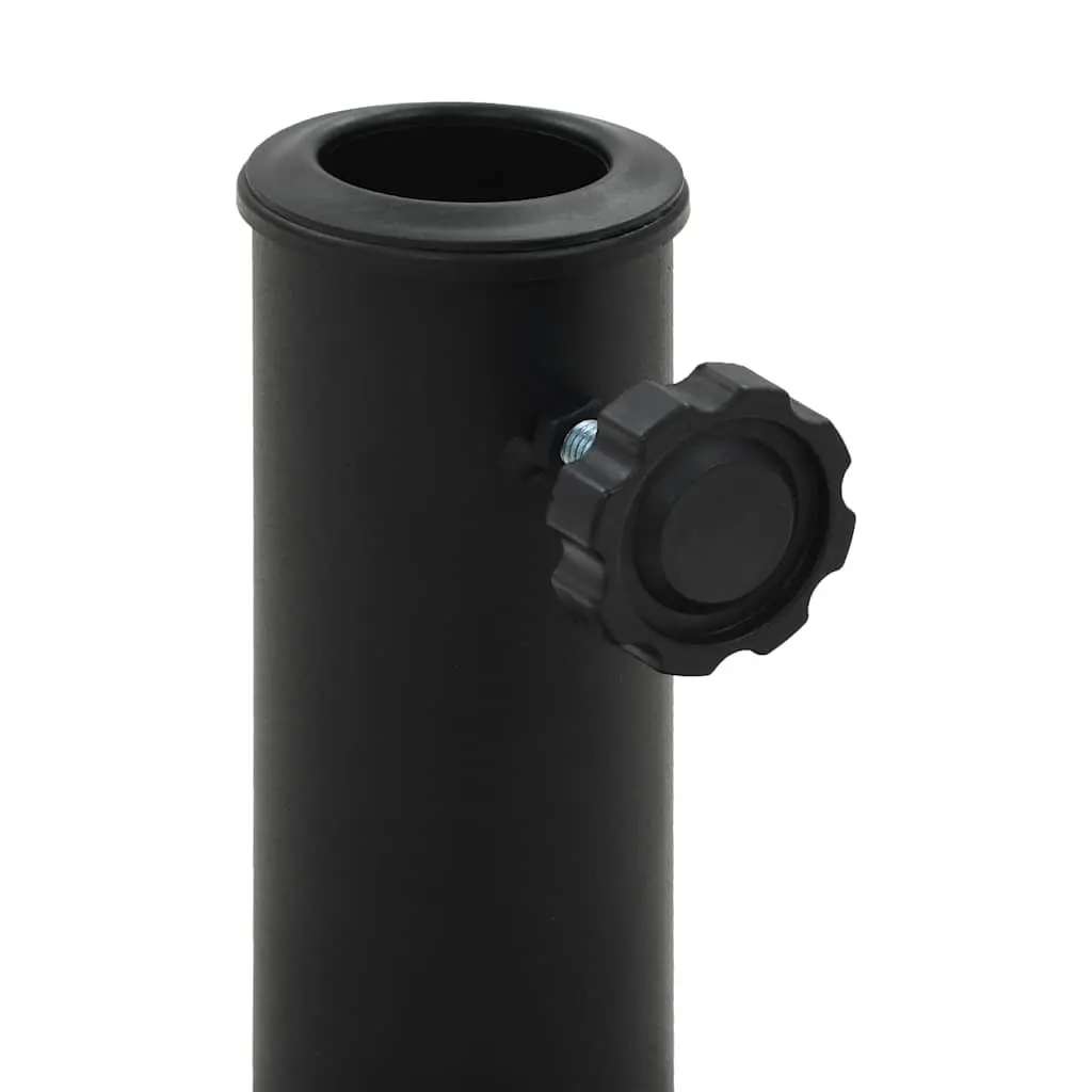 Half Round Parasol Base Weather Resistant Polyresin Black