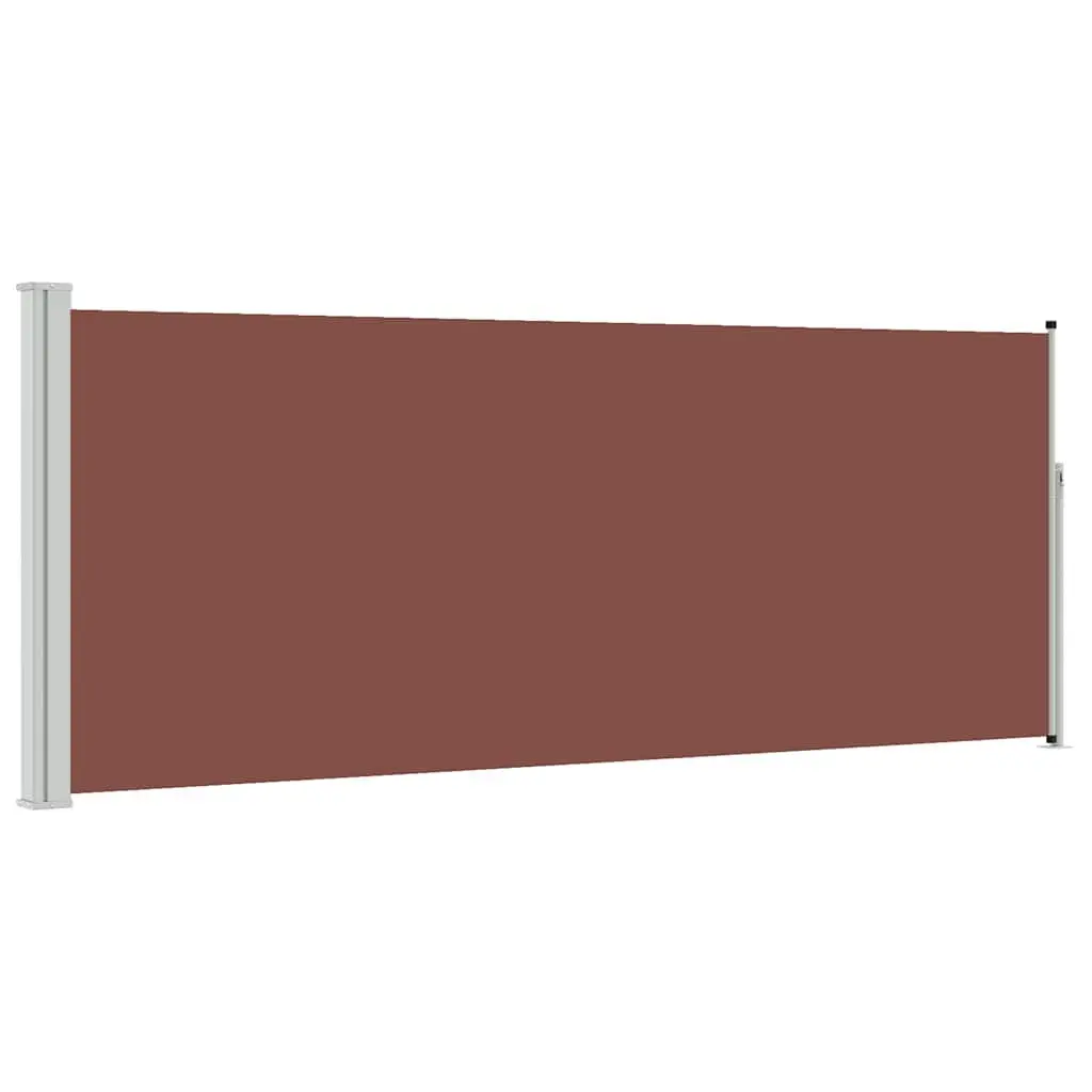 Retractable Side Awning Outdoor Privacy Screen 117x314 cm Brown