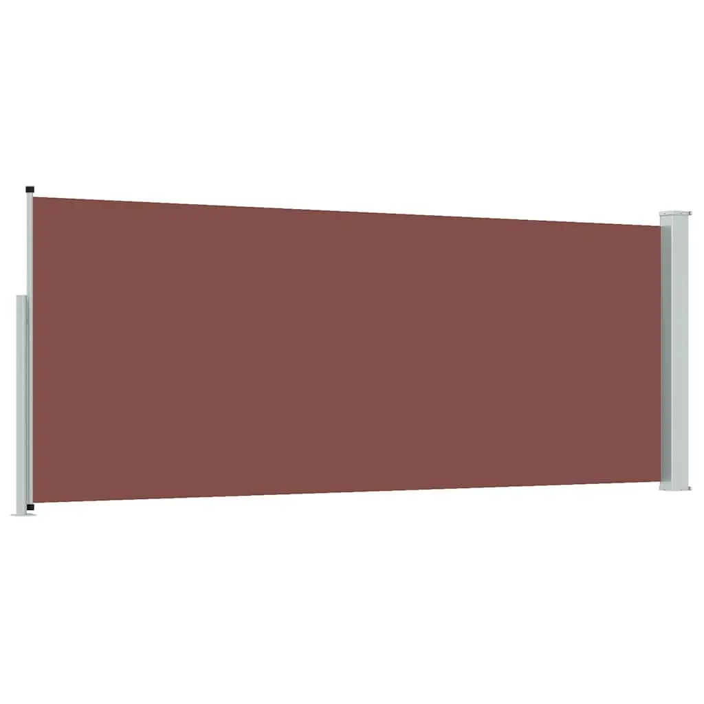 Retractable Side Awning Outdoor Privacy Screen 117x314 cm Brown