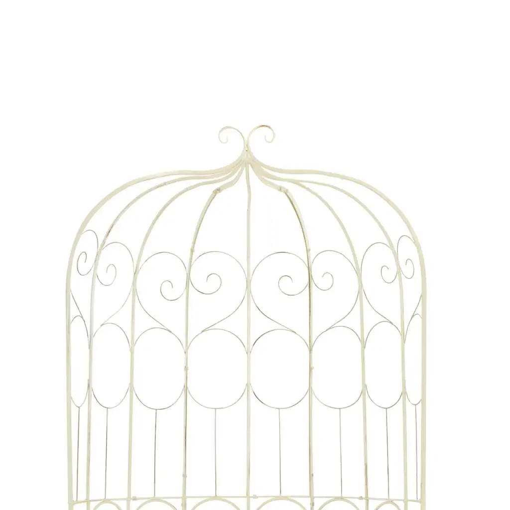 Outdoor Garden Bench 95cm Antique Style Wrought Iron White Patio Seating