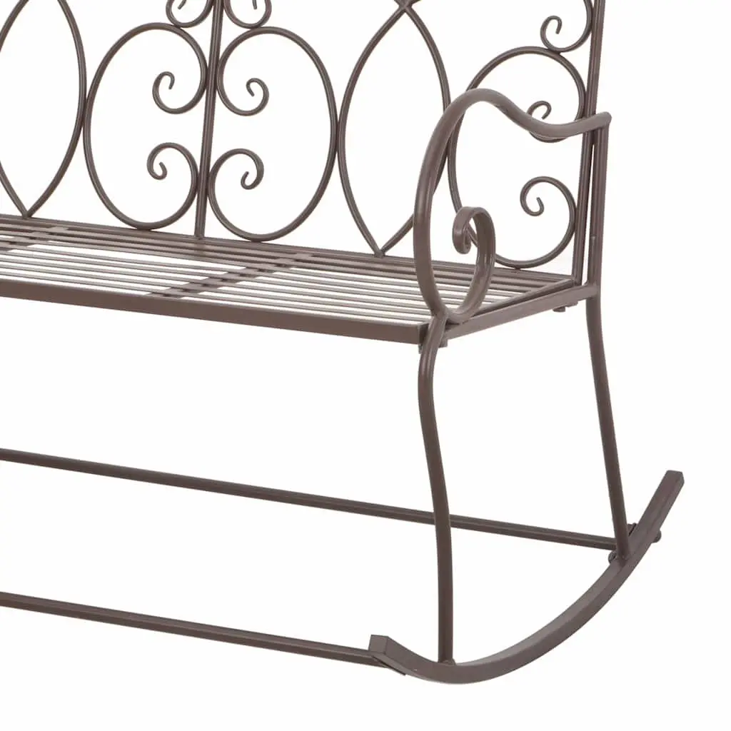 Outdoor Garden Bench 104cm Iron Antique Brown Patio Seating Furniture Backyard