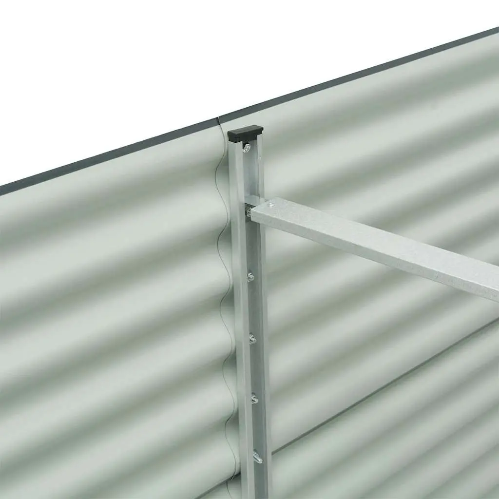Galvanised Steel Raised Garden Bed Outdoor Planter Box 320x80x81 cm Grey