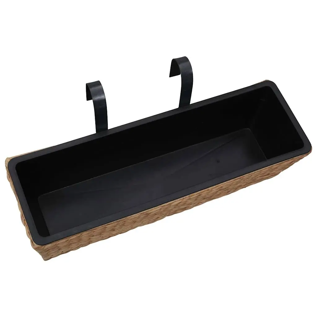 Water Hyacinth Planters Set 2 pcs Indoor Plant Pots Removable Containers Brown